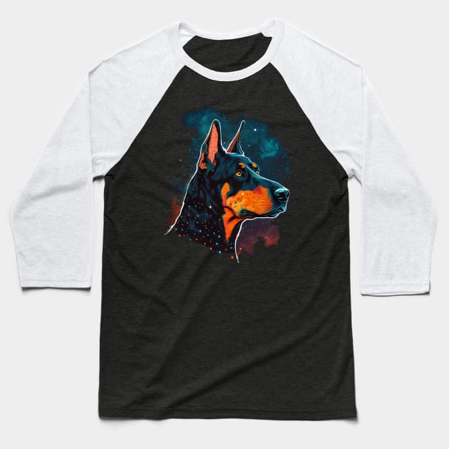 doberman Baseball T-Shirt by a cat cooking